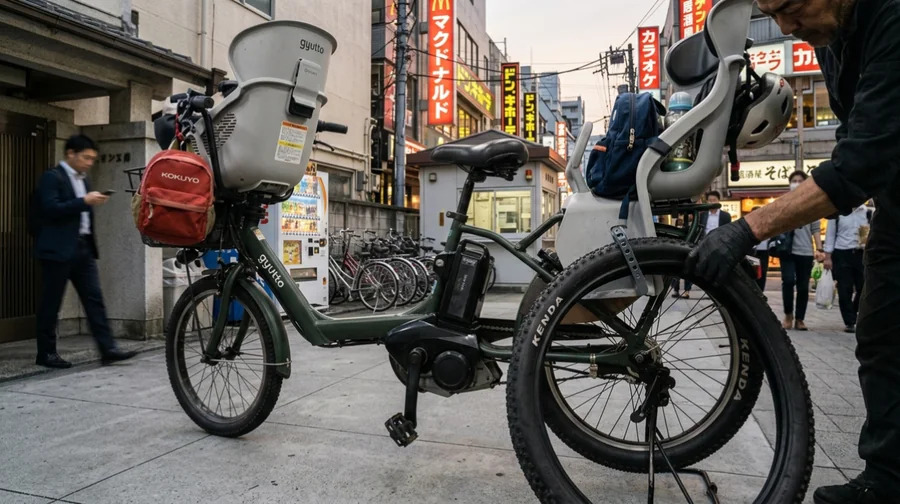 チャイルドシートをつけたままタイヤ交換